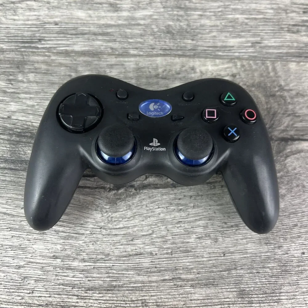Logitech PlayStation 2 Wireless Action Controller No Dongle Powers On Not Tested